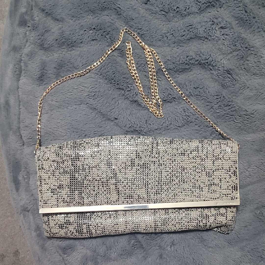 Bcbg Maxazria Metalic Snake Elegant Clutch Bag